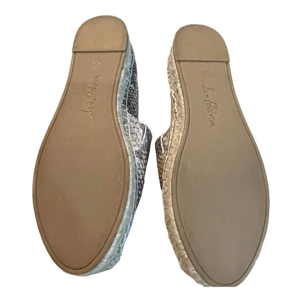 Sam Edelman Kesia Espadrille Flats Women's Snake Skin, Multi Size 6 NEW 40% off